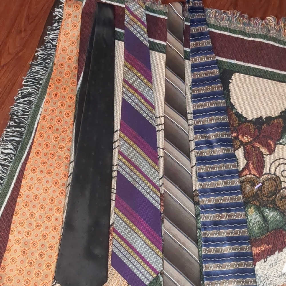 5 Pcs Classic Black Matte Tie for Formal Occasions